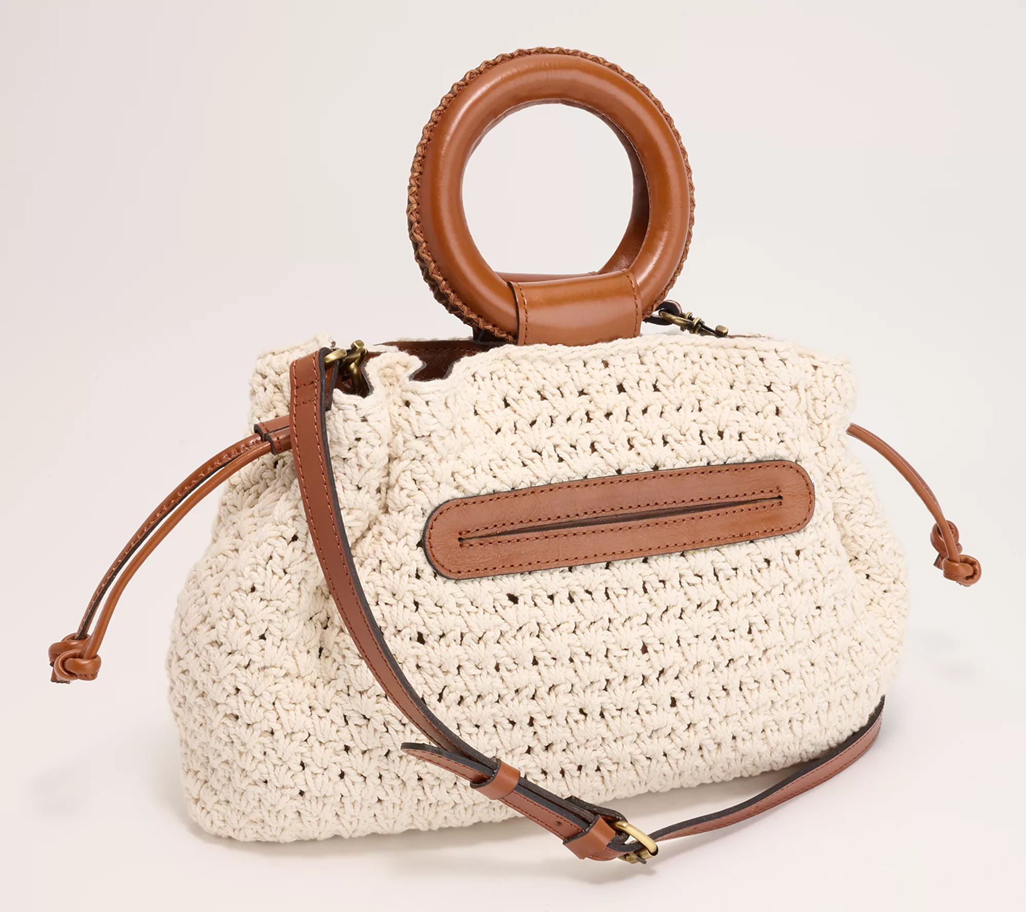 "As Is" Patricia Nash Carlina Crochet Tote w/ Crossbody Strap