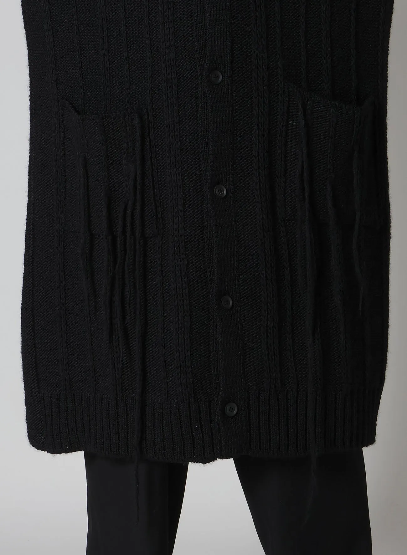 3G STRIPE STRING LONG CARDIGAN