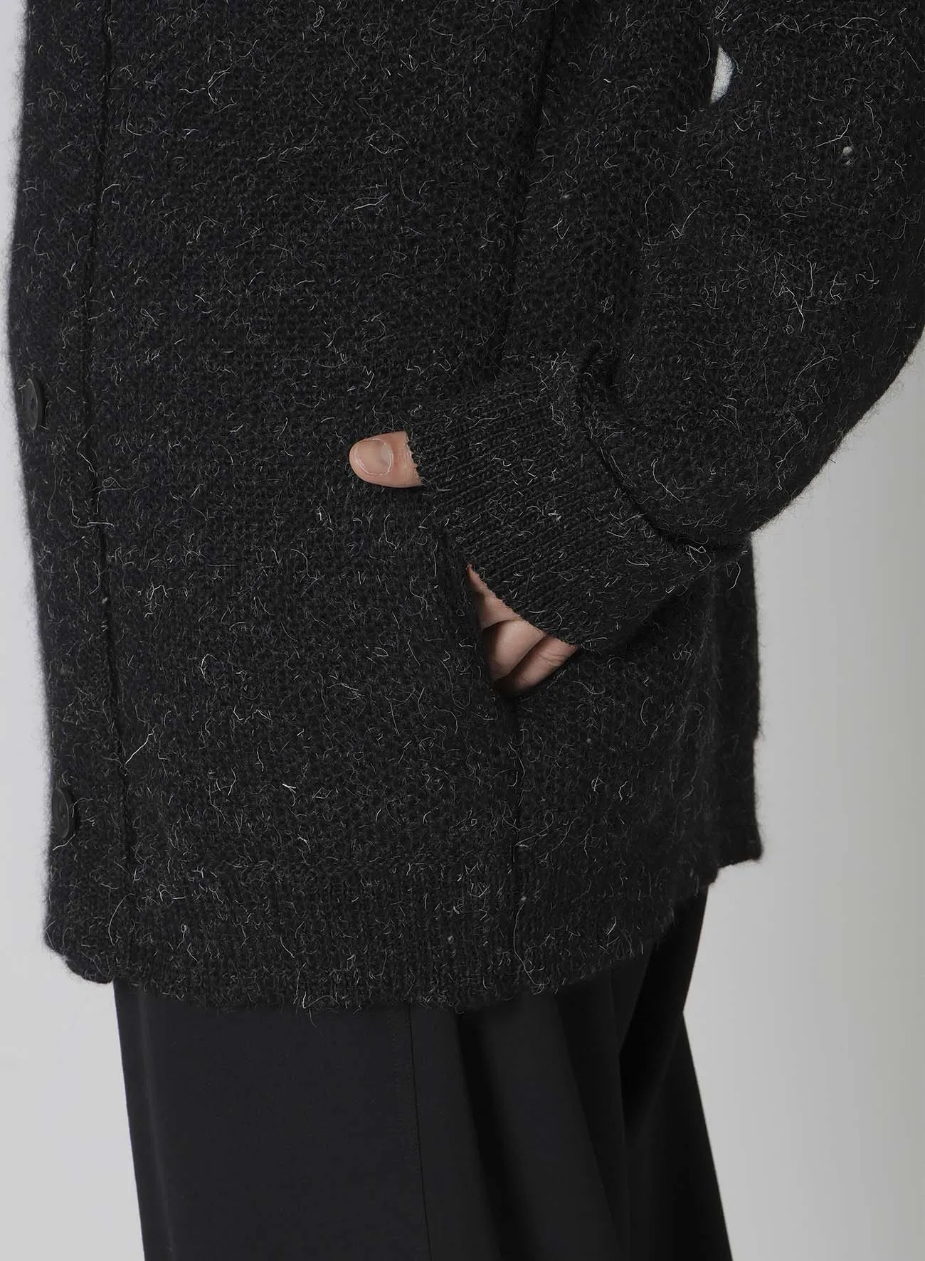 5G HALF TUCK FRONT DOUBLE CARDIGAN