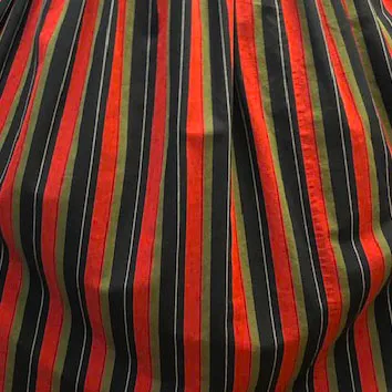 60s Vintage Striped Skirt - 10