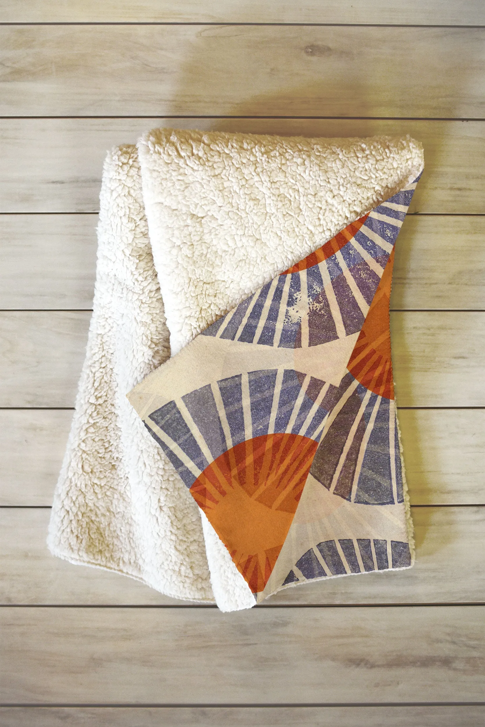 Abstract Linocut Fleece Throw Blanket (DS) DD