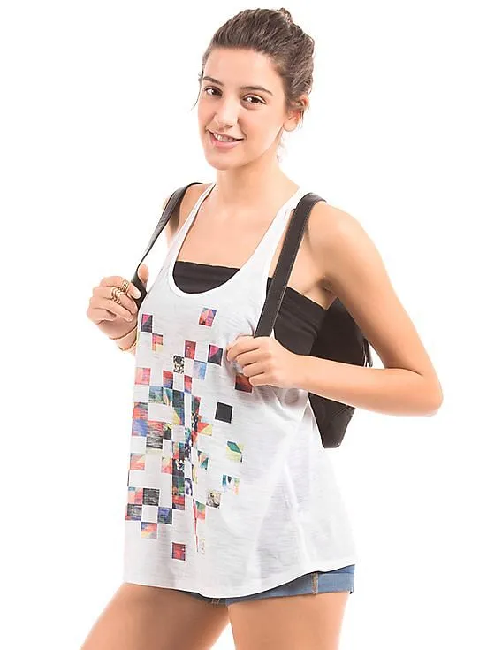 Aeropostale Slubbed Racer back Tank Top