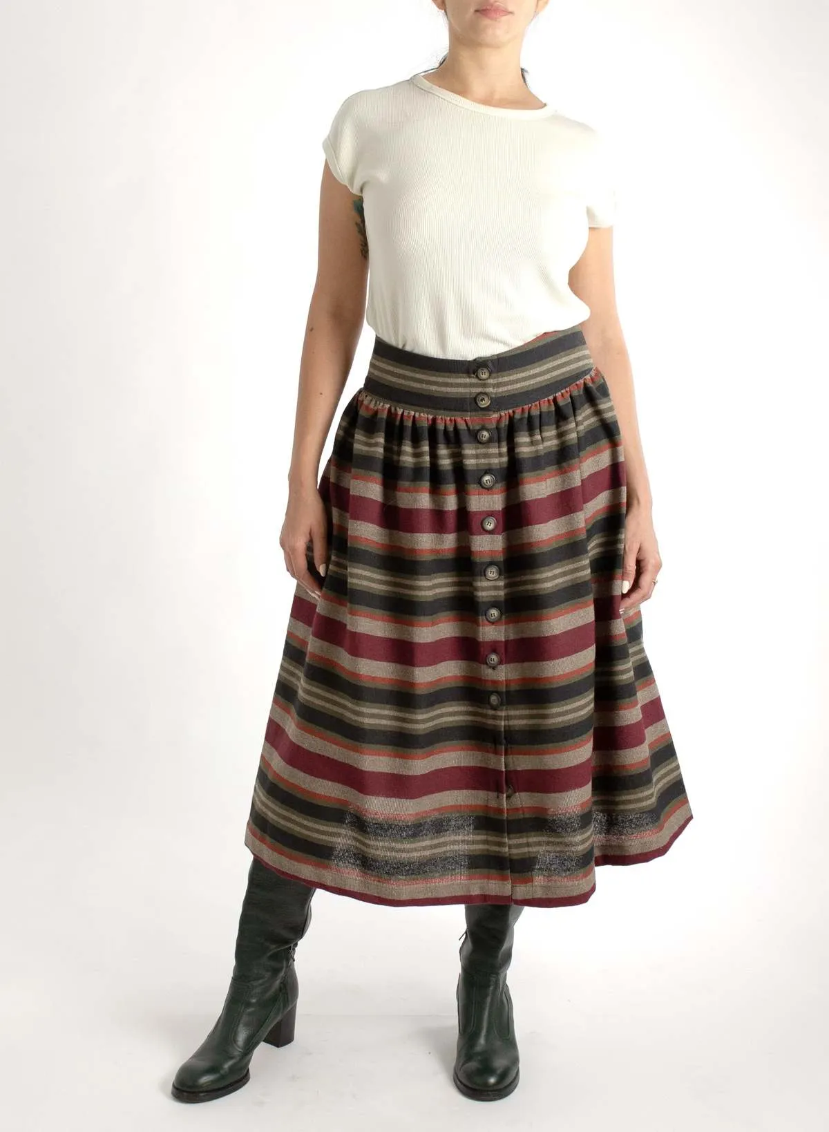 Amanda Skirt - Shuttle Stripe