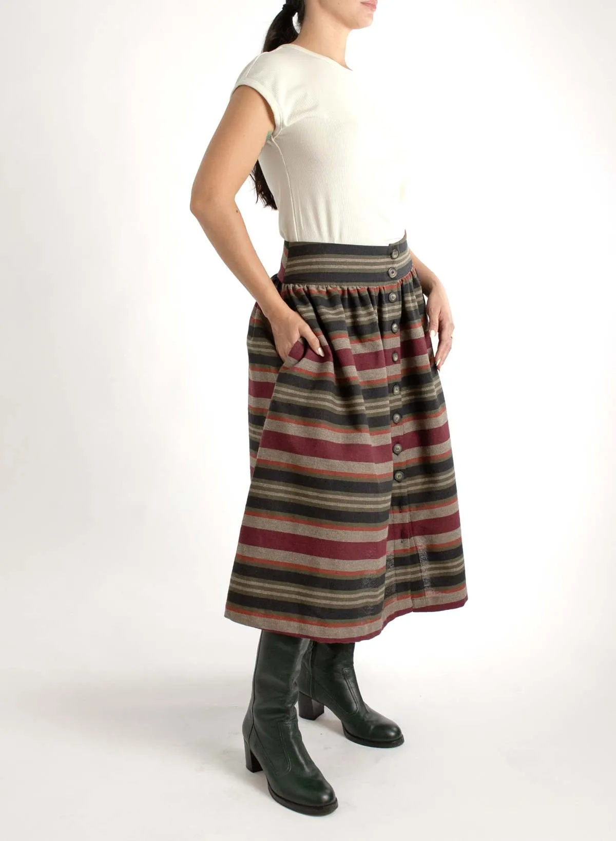 Amanda Skirt - Shuttle Stripe