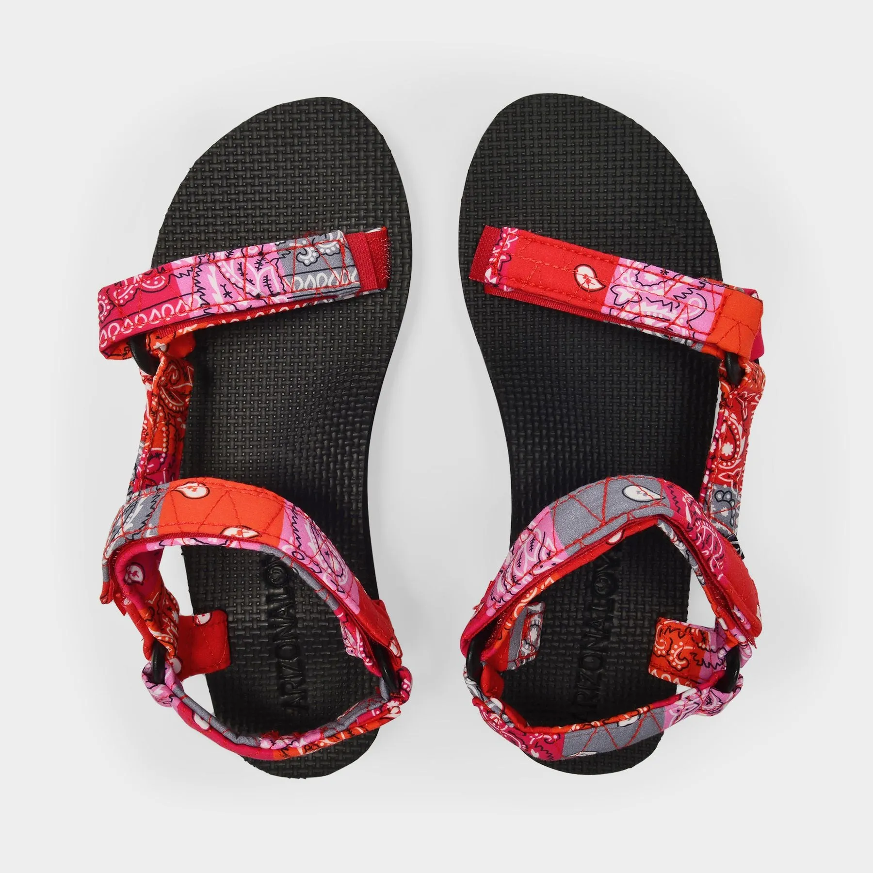 Arizona Love  Trekky Quilt Sandals in Red Canvas