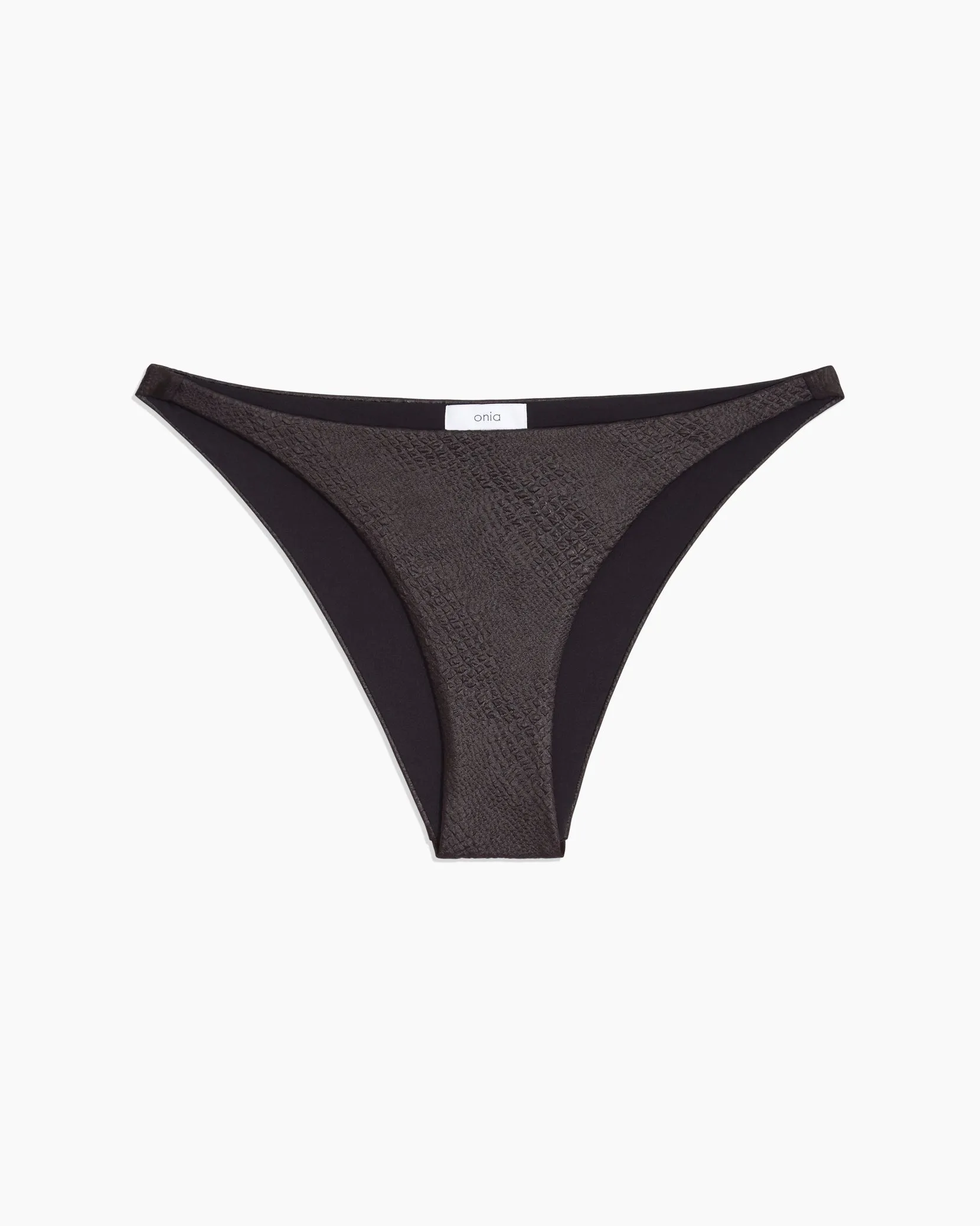 Ashley Crocodile Bikini Bottom | Black