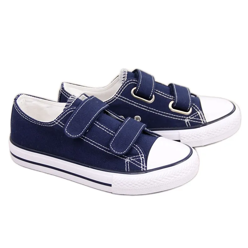 Atletico navy blue velcro children's sneakers