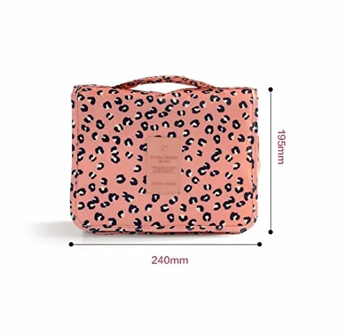 AutumnFall Pockettrip Hanging Toiletry Kit Clear Travel BAG Cosmetic Carry Case Toiletry (Pink)