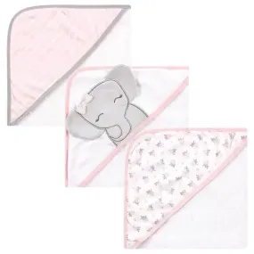 Baby Vision - Hudson Baby Unisex Baby Cotton Rich Hooded Towels, Cute Elephant