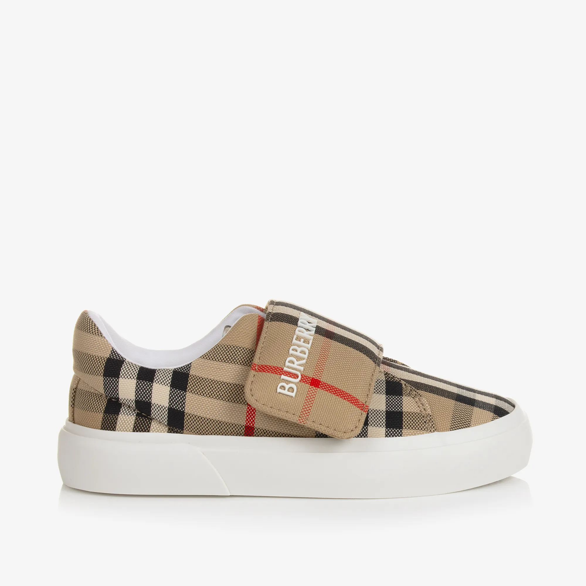 Beige Vintage Check Trainers