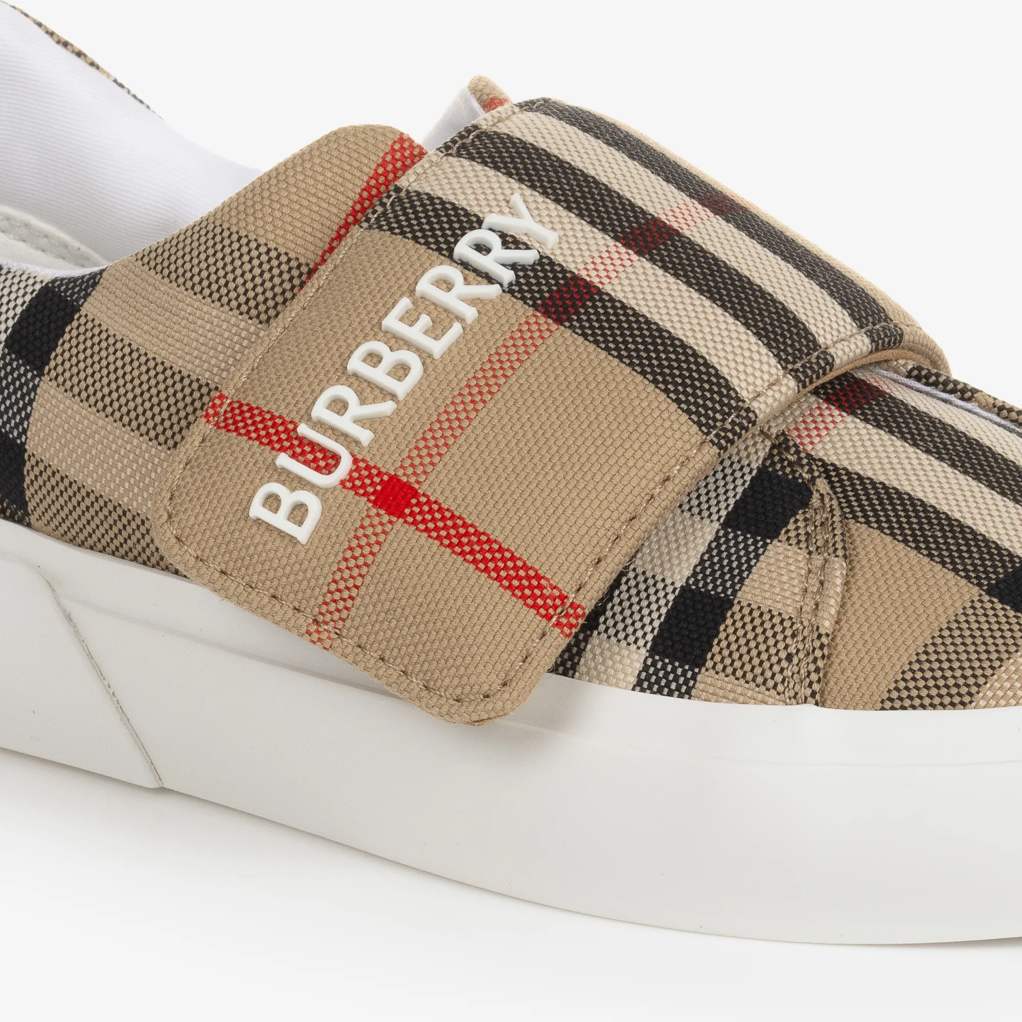 Beige Vintage Check Trainers