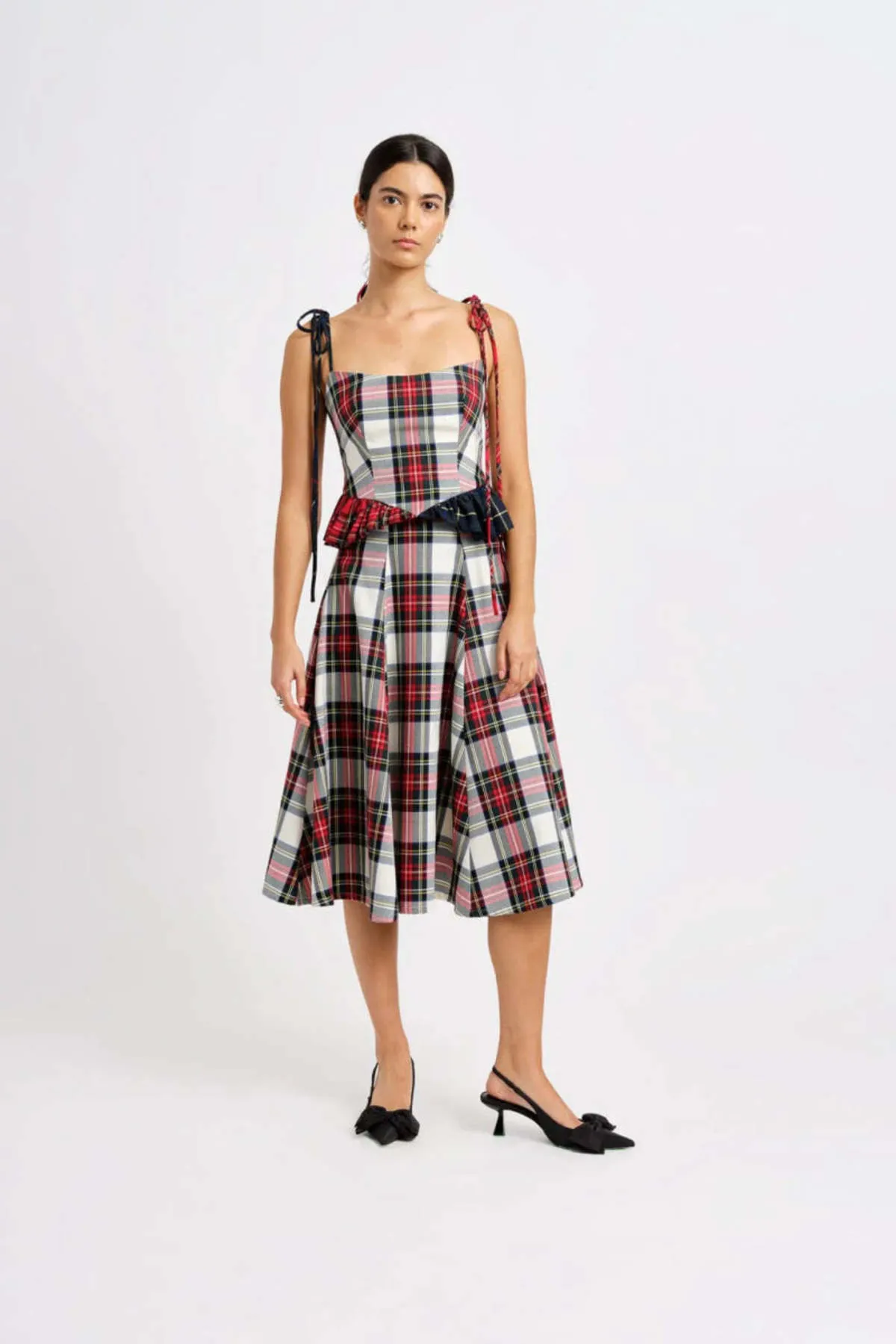 Berkley Skirt - White Plaid