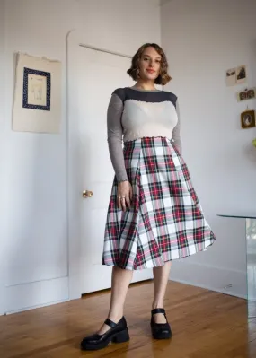 Berkley Skirt - White Plaid