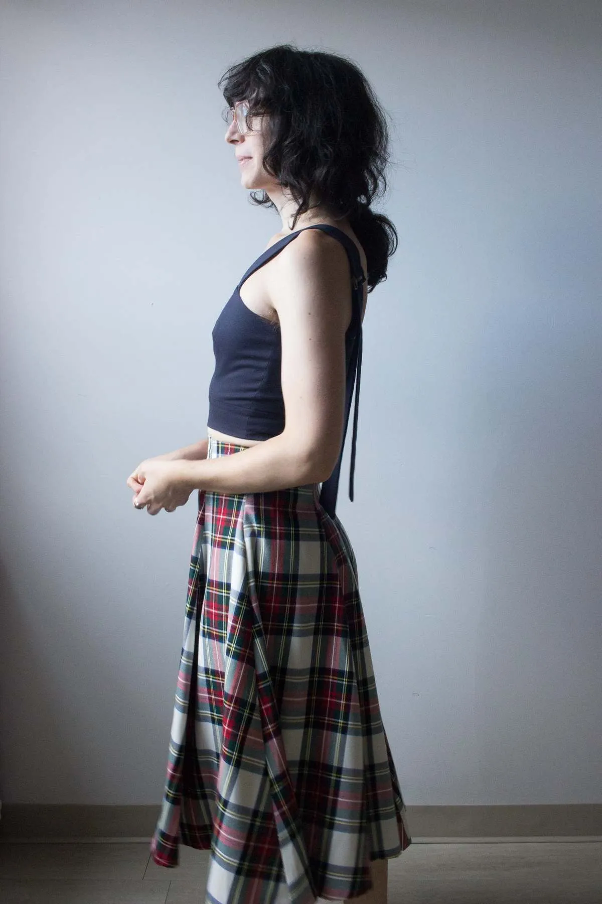 Berkley Skirt - White Plaid