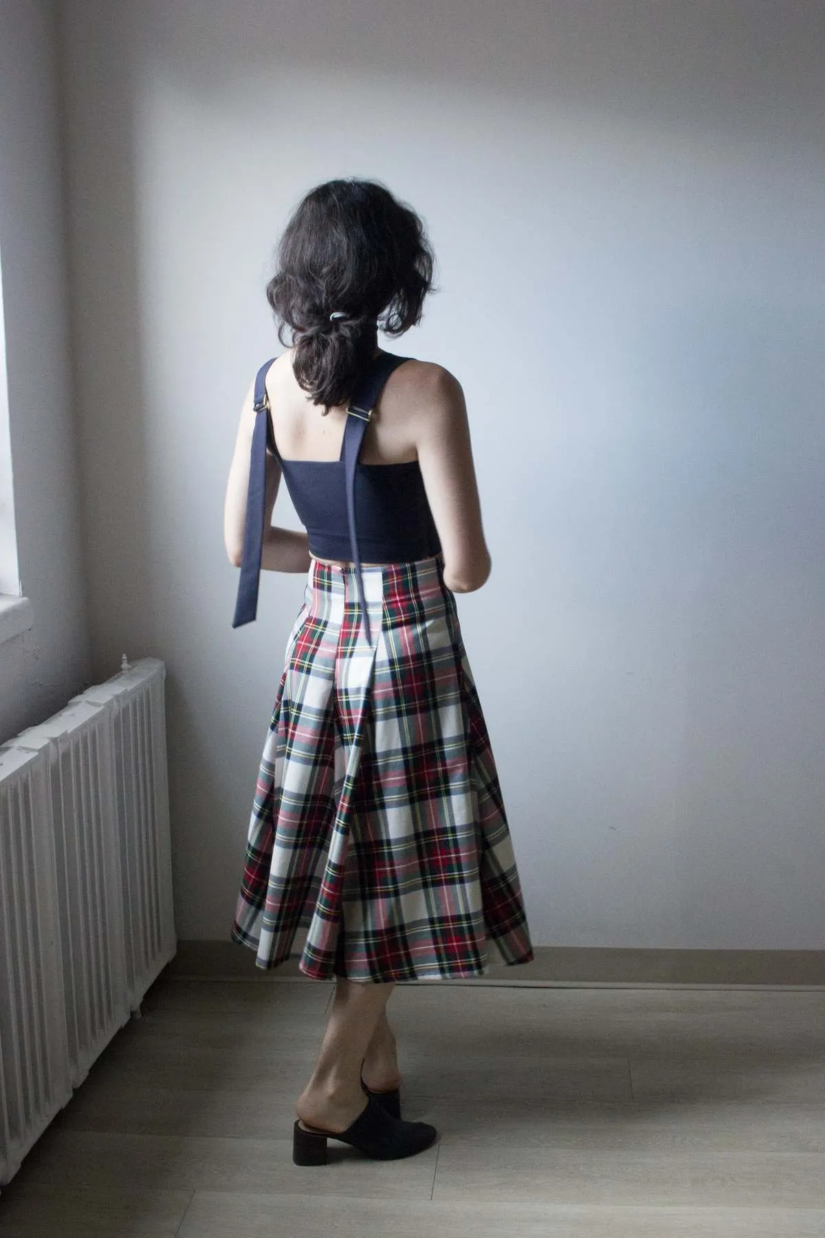 Berkley Skirt - White Plaid