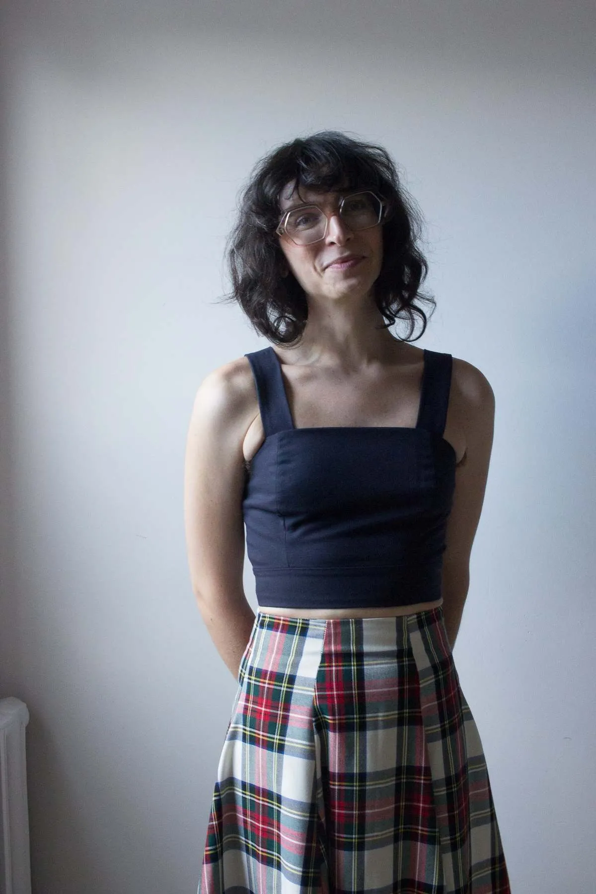 Berkley Skirt - White Plaid