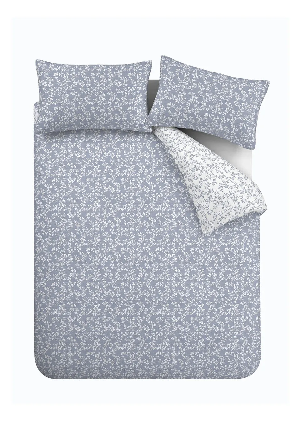 Bianca Fine Linens Shadow Leaves 200 Thread Count Cotton Revesible Duvet Cover Set