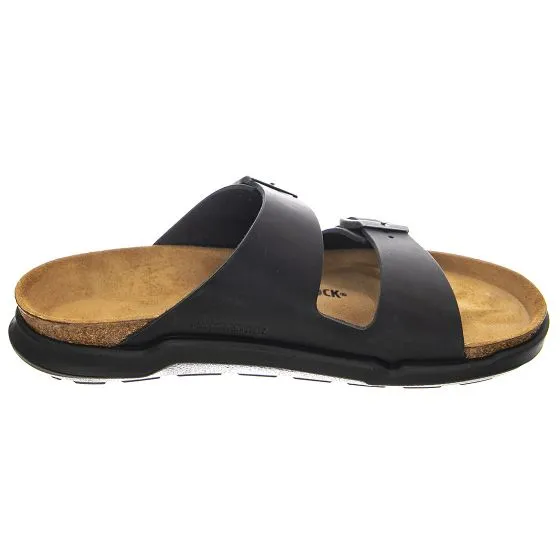 Birkenstock Arizona Adventure Oiled Leather Artic Old Black Sandals - Regular Fit