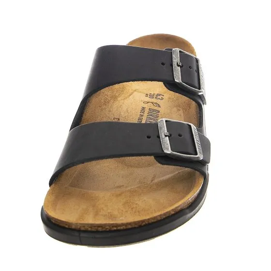 Birkenstock Arizona Adventure Oiled Leather Artic Old Black Sandals - Regular Fit