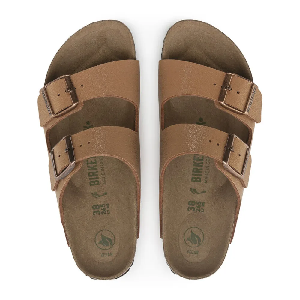 Birkenstock Arizona Vegan Earthy Pecan Birkibuc Women’s Sandals (Regular)