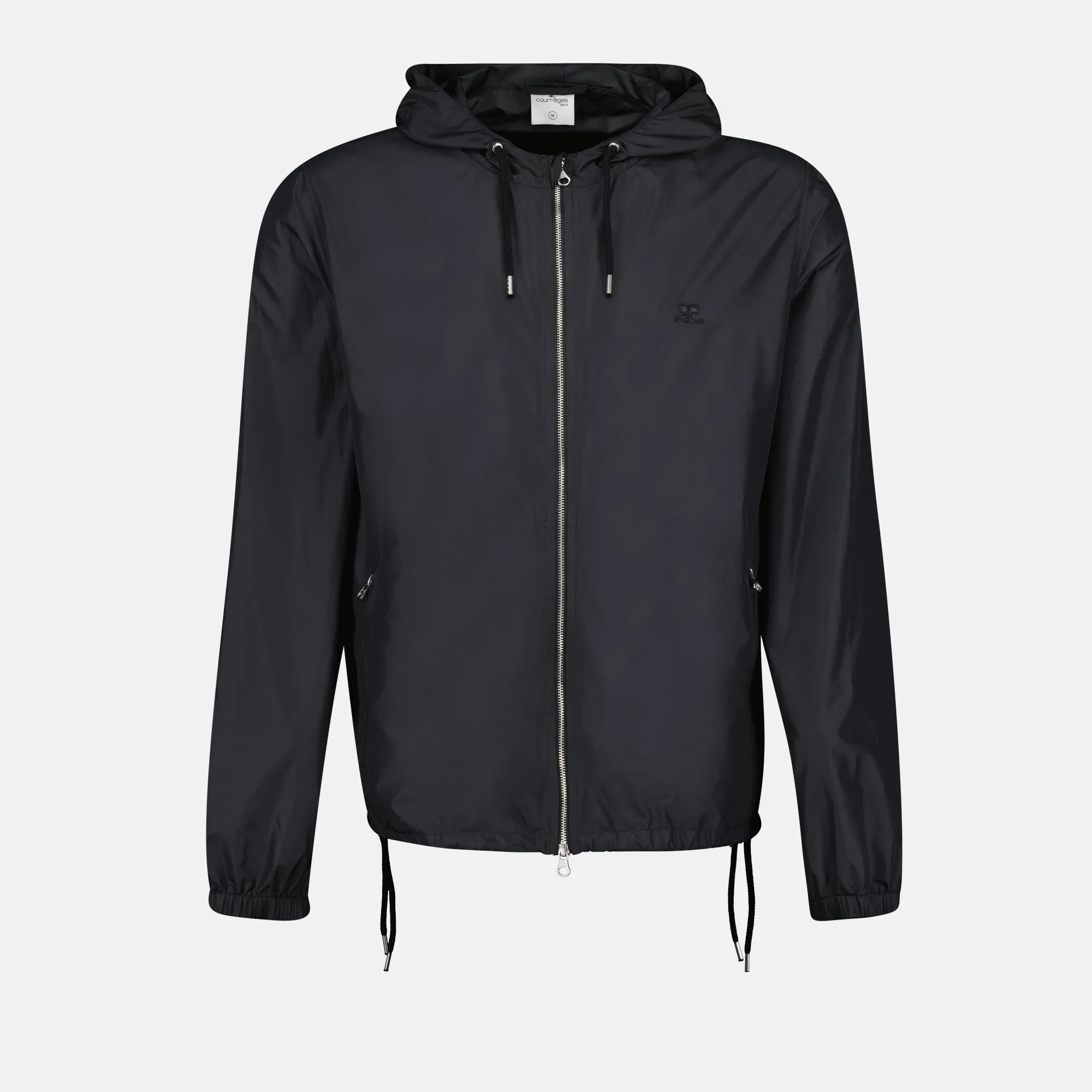 Black Nylon Windbreaker