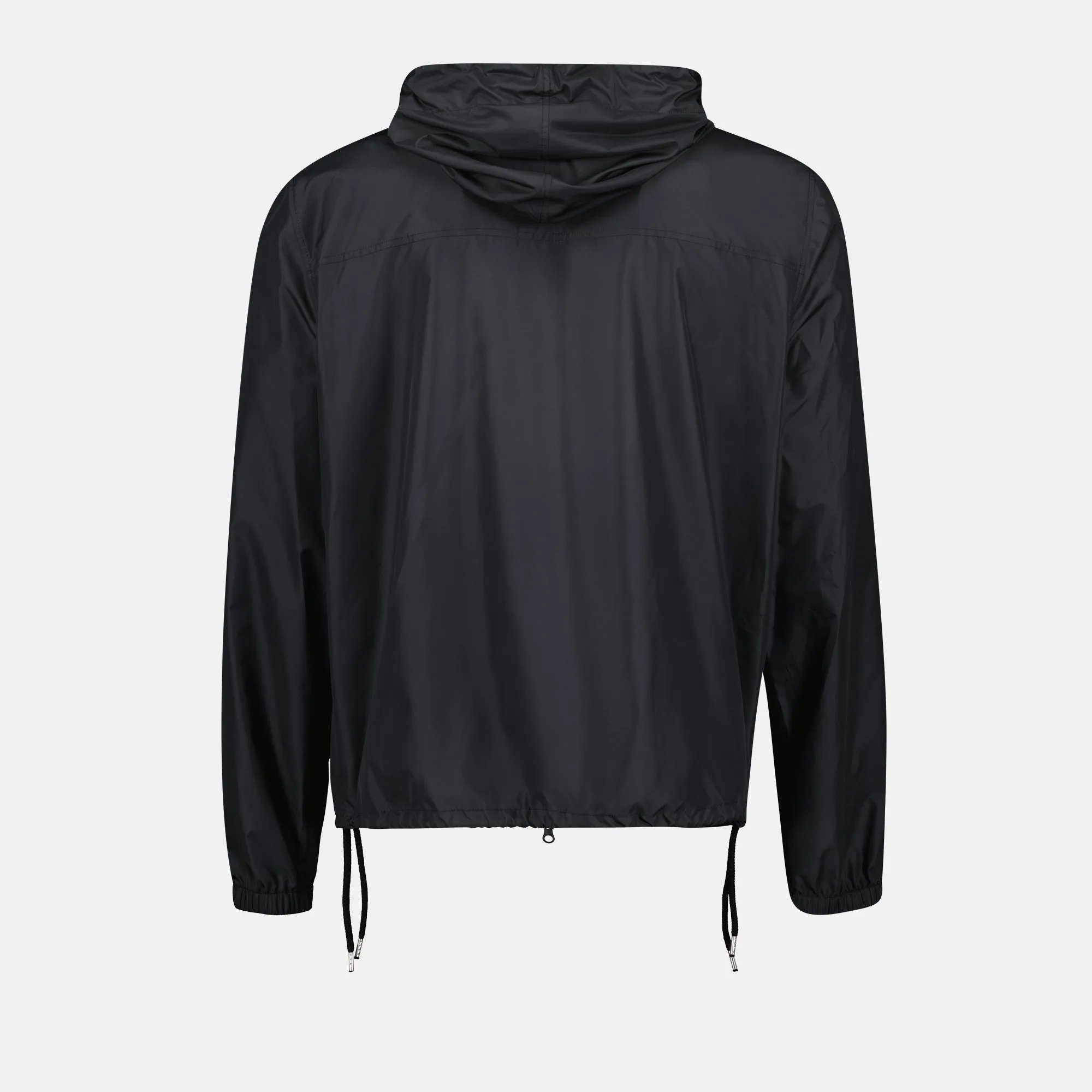 Black Nylon Windbreaker