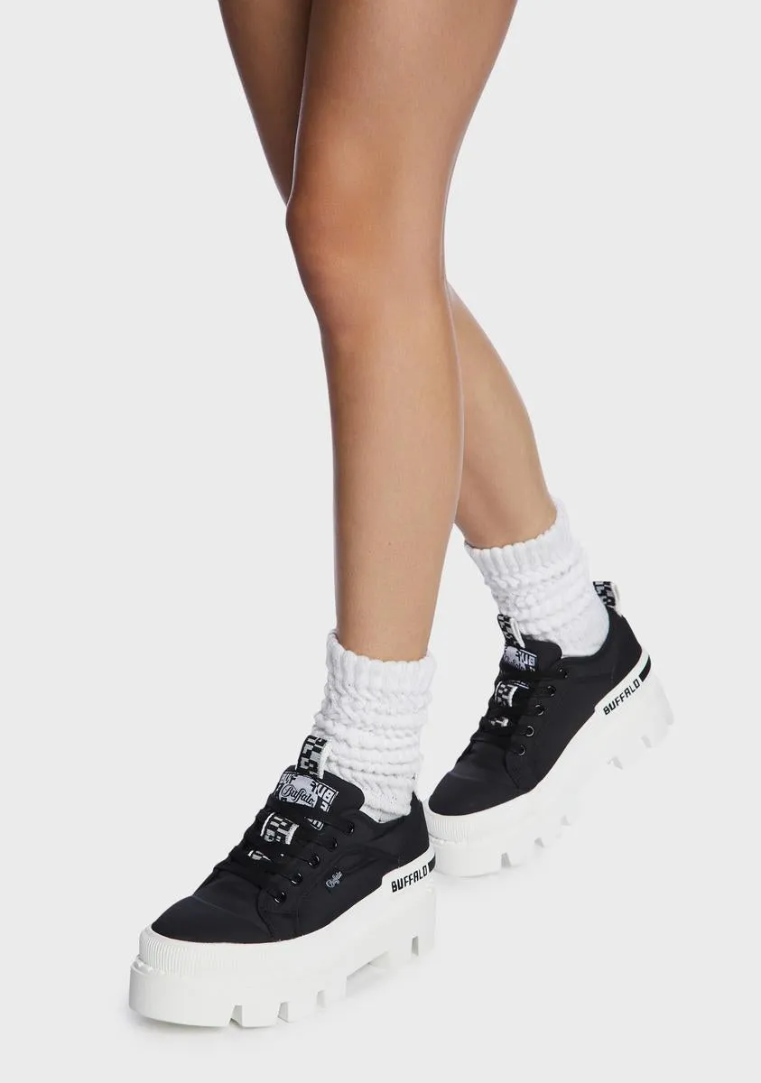 Black Raven Lo Platform Sneakers-