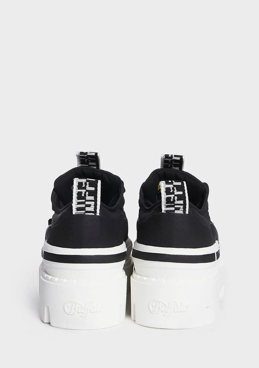 Black Raven Lo Platform Sneakers-