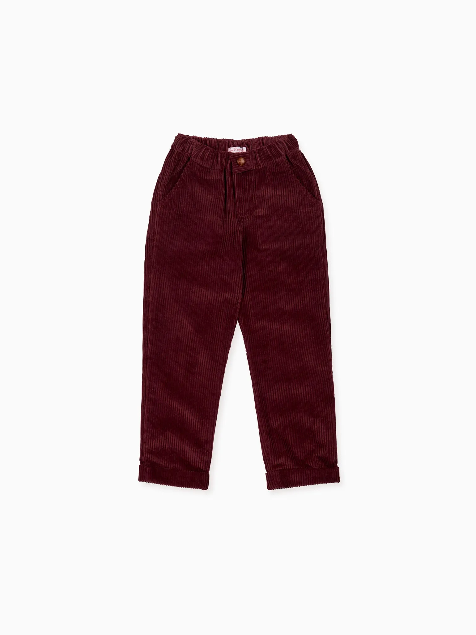 Burgundy Benito Corduroy Boy Trousers