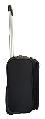 Carryon Laptop Computer Bag Rolling Travel 2Wheel Overnight Luggage Case Black