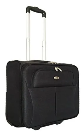 Carryon Laptop Computer Bag Rolling Travel 2Wheel Overnight Luggage Case Black