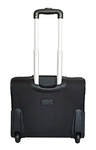 Carryon Laptop Computer Bag Rolling Travel 2Wheel Overnight Luggage Case Black