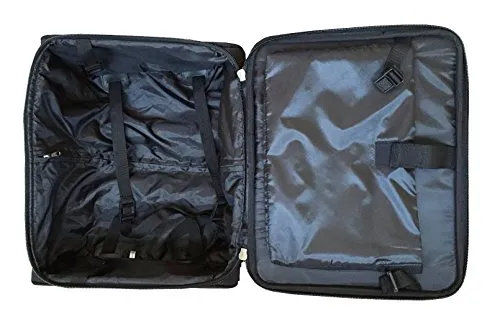 Carryon Laptop Computer Bag Rolling Travel 2Wheel Overnight Luggage Case Black