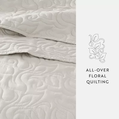 Casual Comfort Floral Stitch Quilt Set