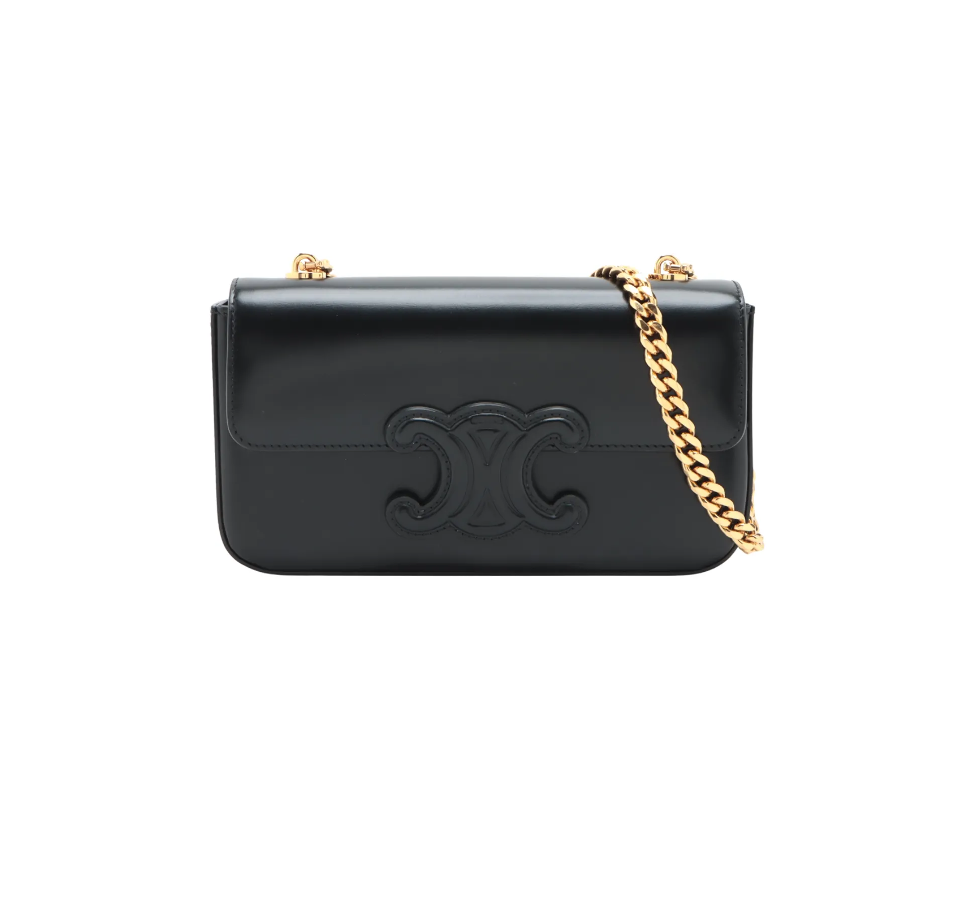 CELINE Triomphe Leather Chain shoulder bag