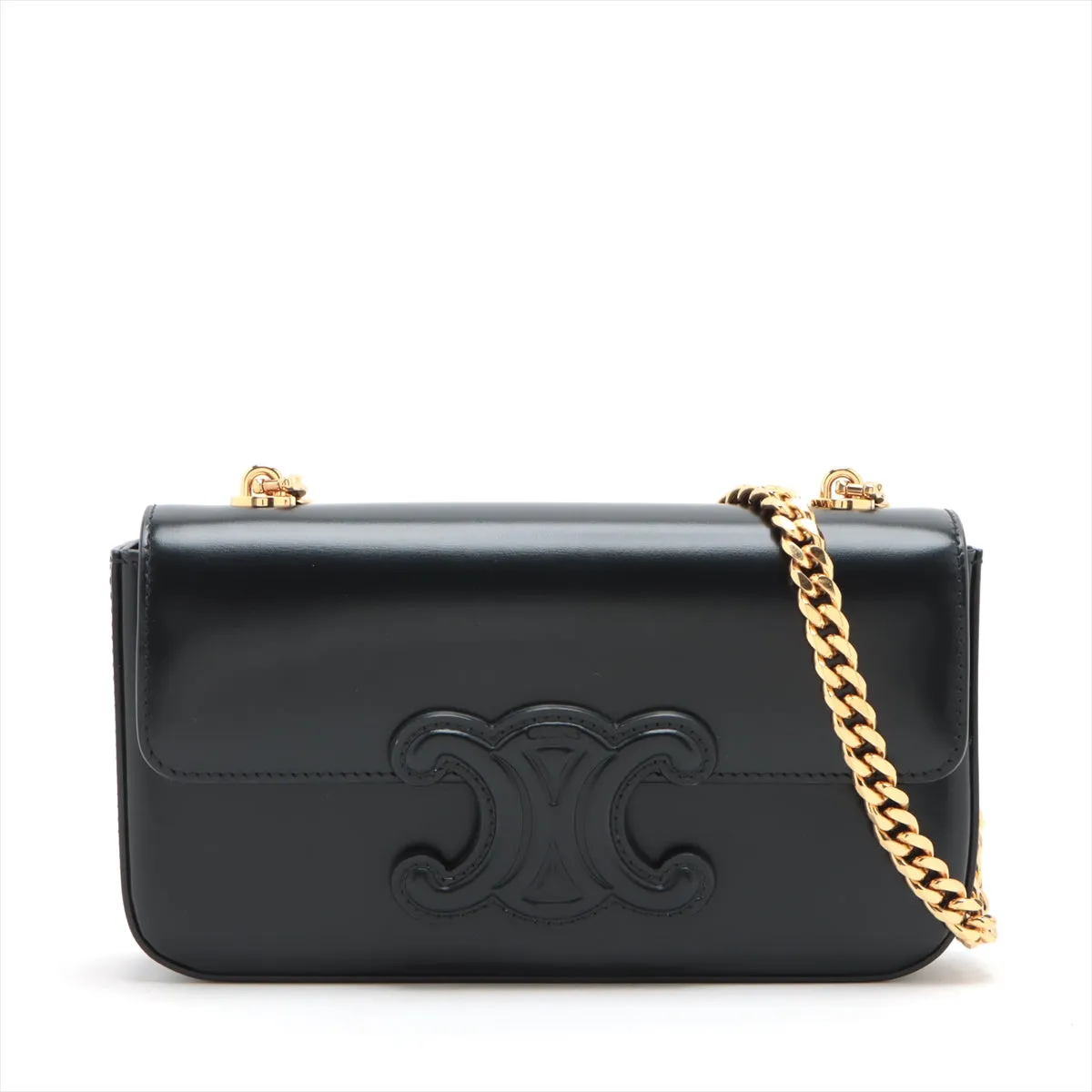 CELINE Triomphe Leather Chain shoulder bag