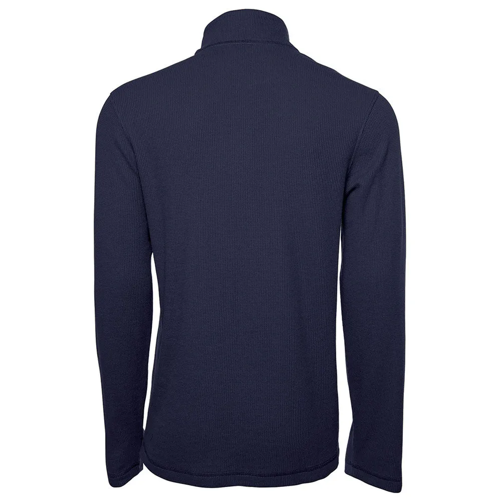 Charles River Men's Navy Waffle Quarter Zip Pullover