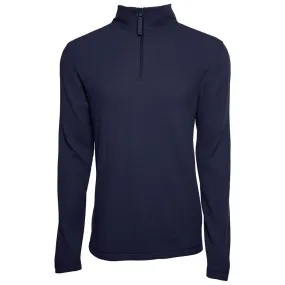 Charles River Men's Navy Waffle Quarter Zip Pullover