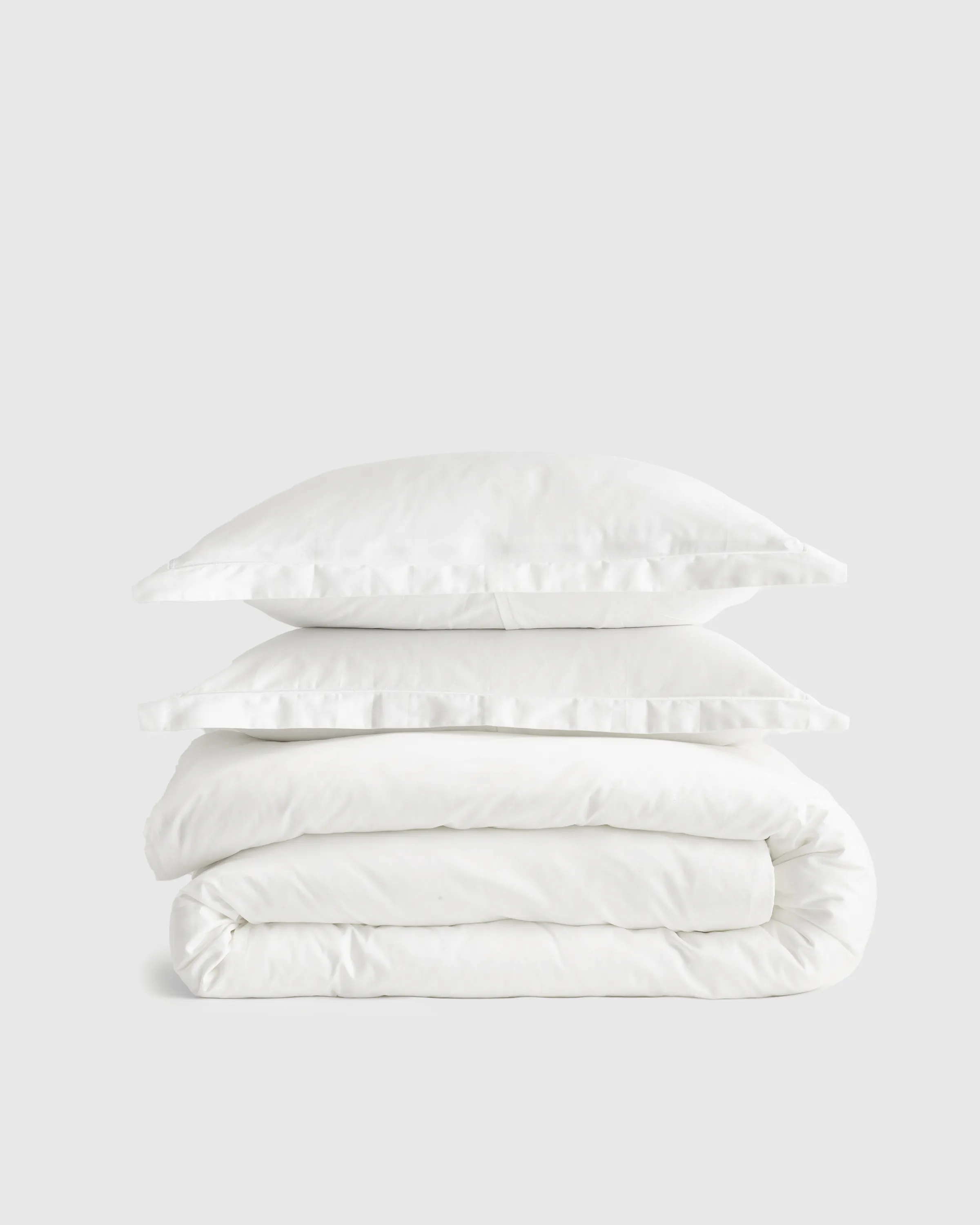 Classic Organic Percale Embroidered Duvet Cover Set