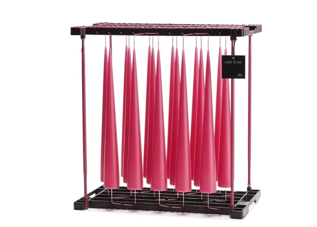 Cone Candles 34 cm - Deep Pink Matte