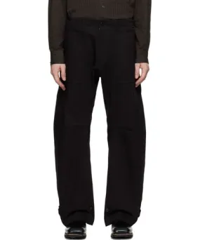 COOR Black Curved Fatigue Trousers