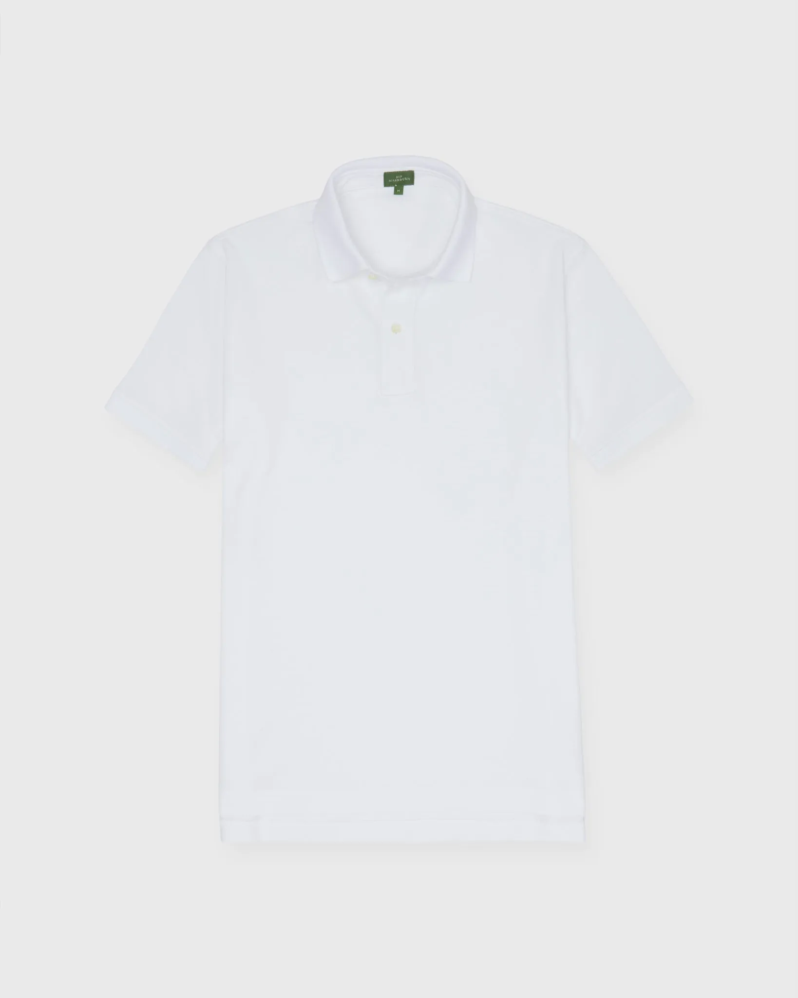 Court Polo in White Pima Pique