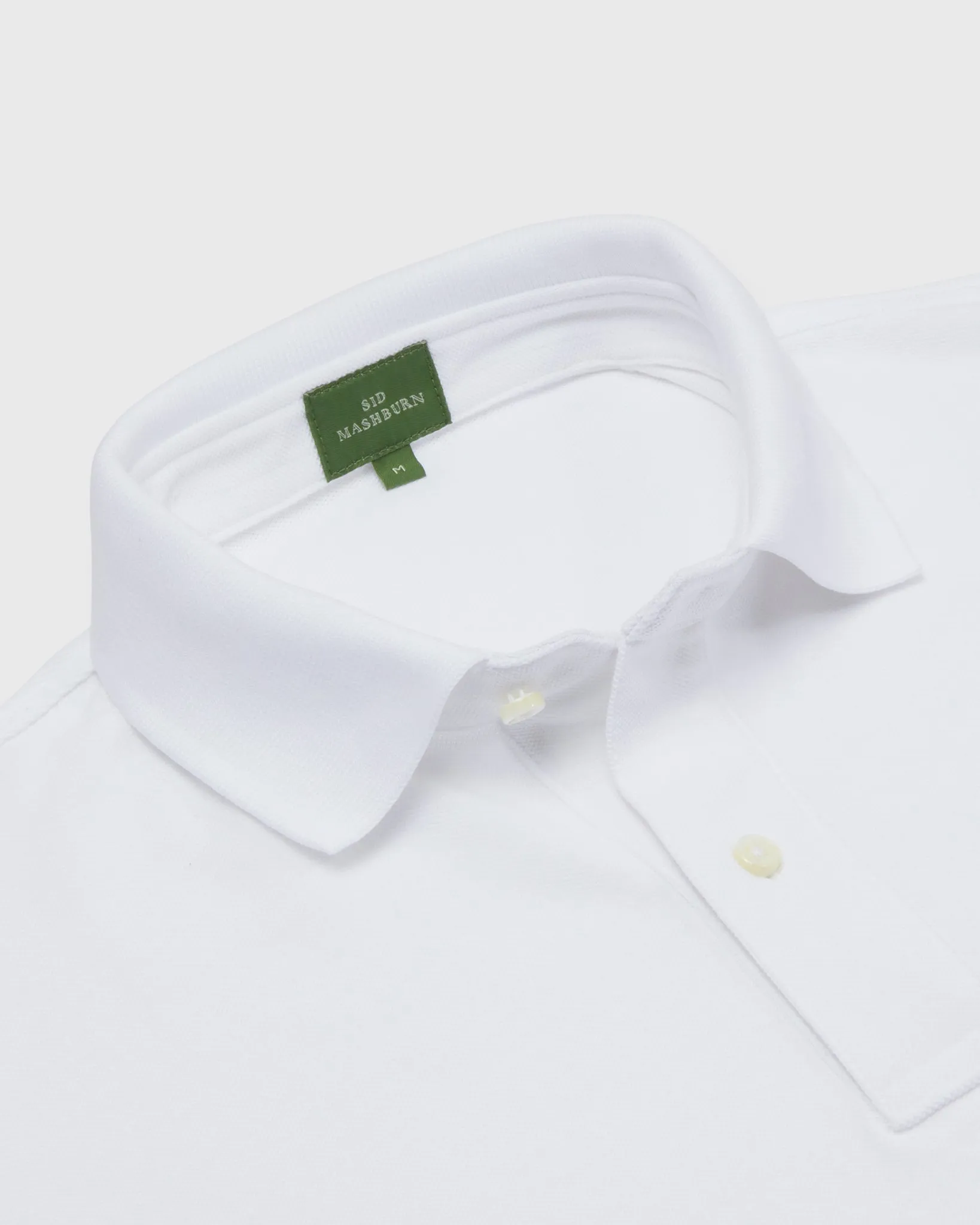 Court Polo in White Pima Pique