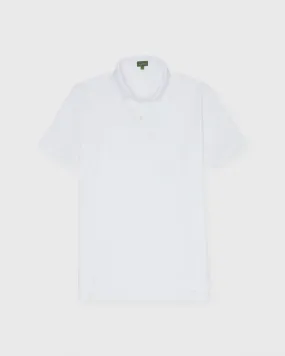 Court Polo in White Pima Pique