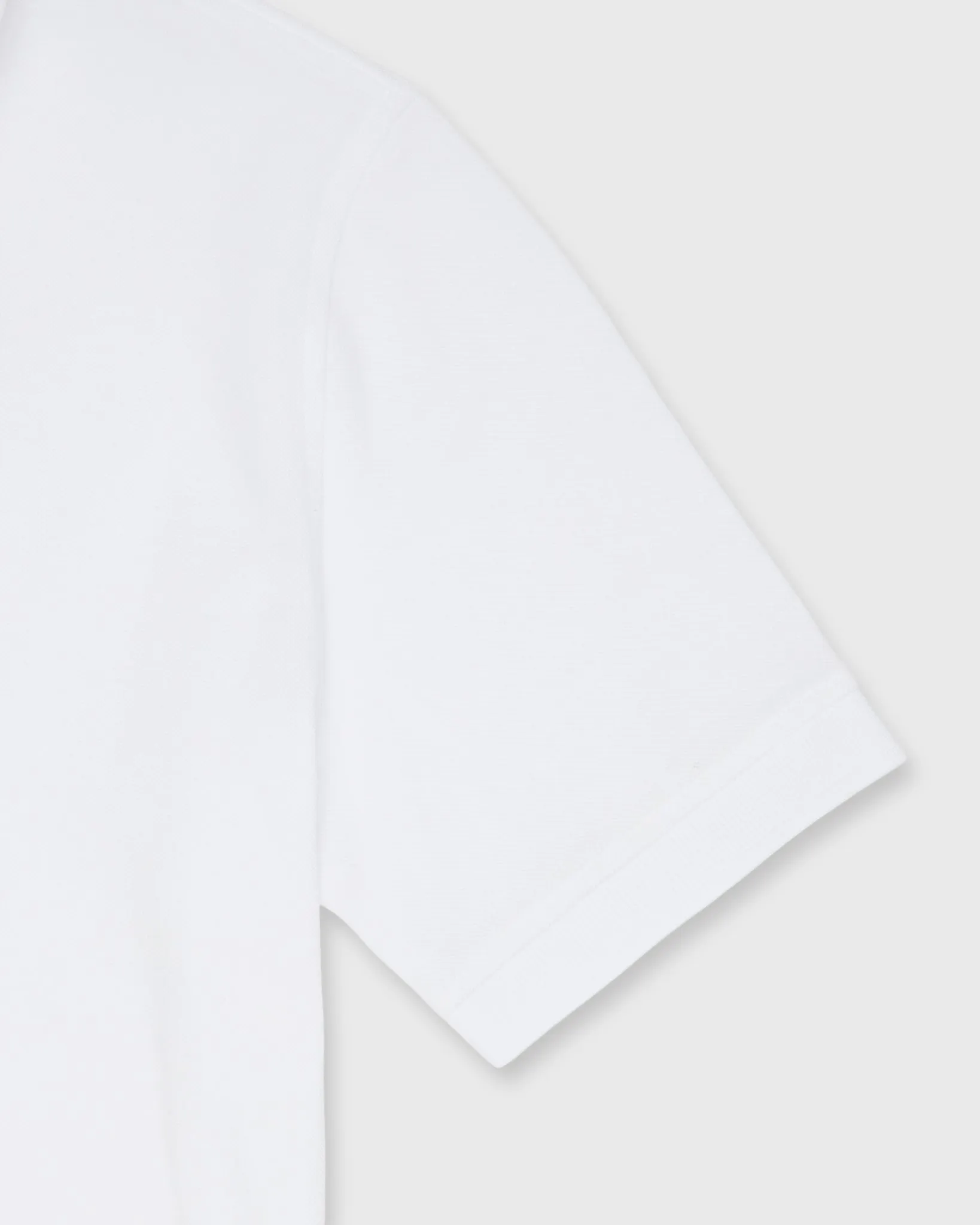 Court Polo in White Pima Pique