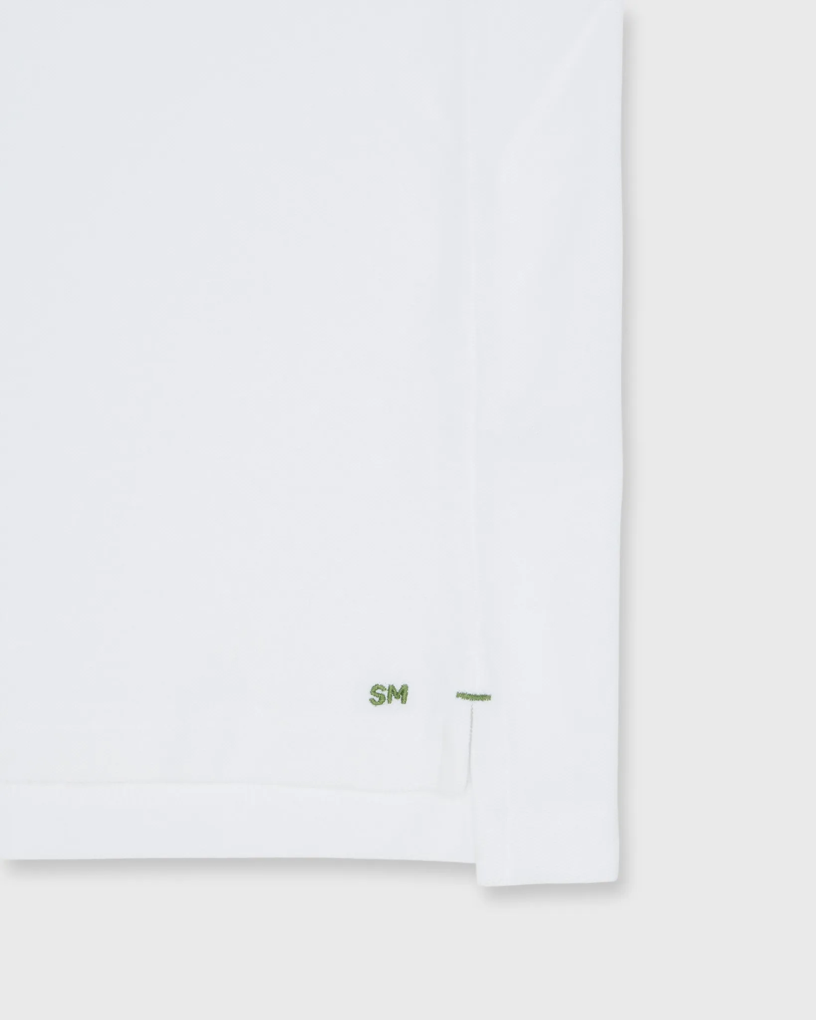 Court Polo in White Pima Pique