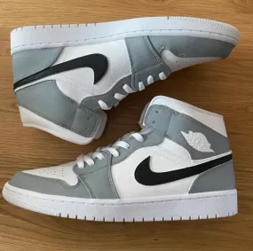 Custom Grey  Black Nike Air Jordan 1