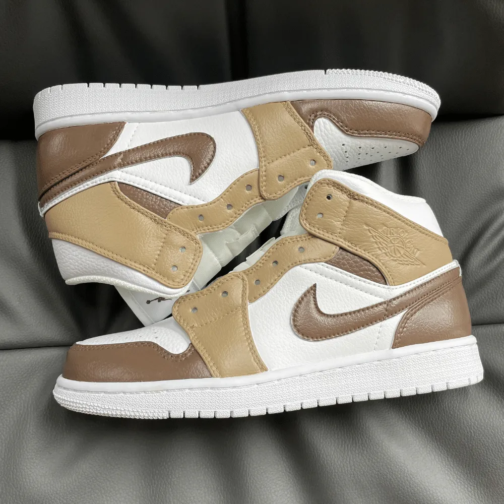 Custom Nike Air Jordan 1 Mid Coffee Brown