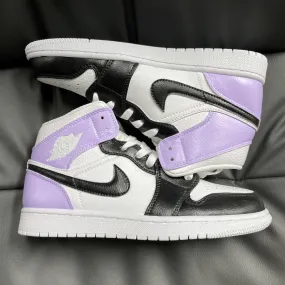 Custom Nike Air Jordan 1 Mid Purple Black