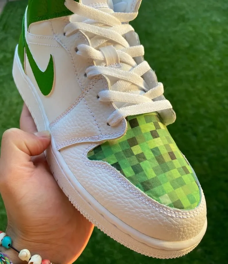 Custom Nike Air Jordan 1 Minecraft